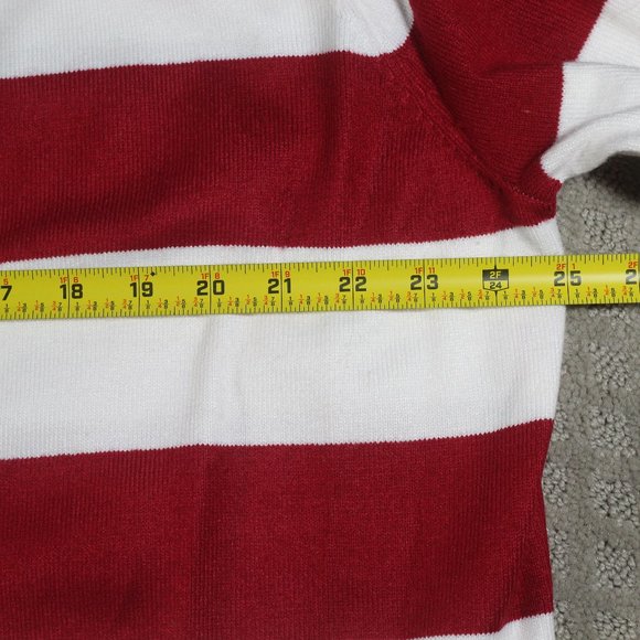 NWOT Red and White Striped Size XL Long Cardigan - Picture 4 of 6